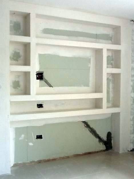 Drywall de nichos antes