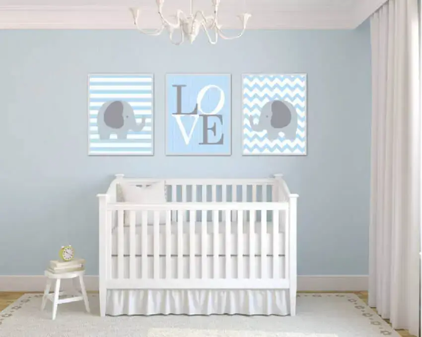 quadros decorativos para quarto de bebê simples Foto Etsy