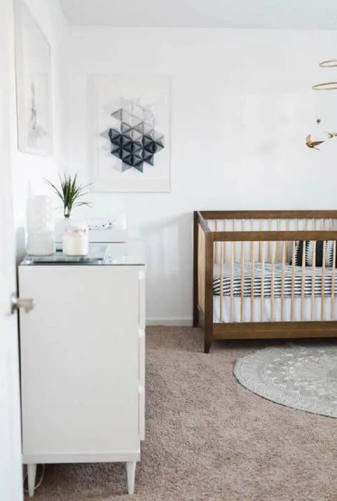 minimalismo para decoração de quarto de bebê simples e moderno Foto Home Decoo